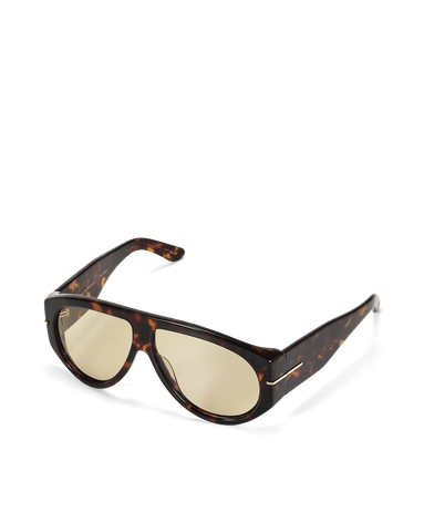 THE AMELIA - DARK HAVANA TORT-DARK YELLOW