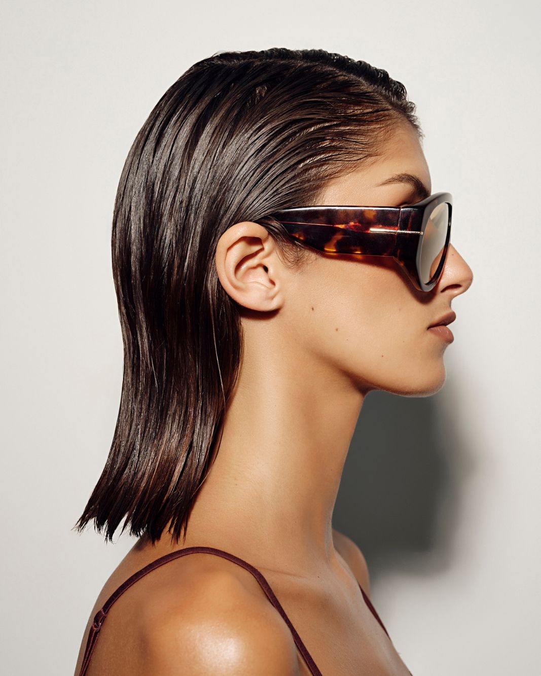 THE AMELIA - DARK HAVANA TORT-DARK YELLOW