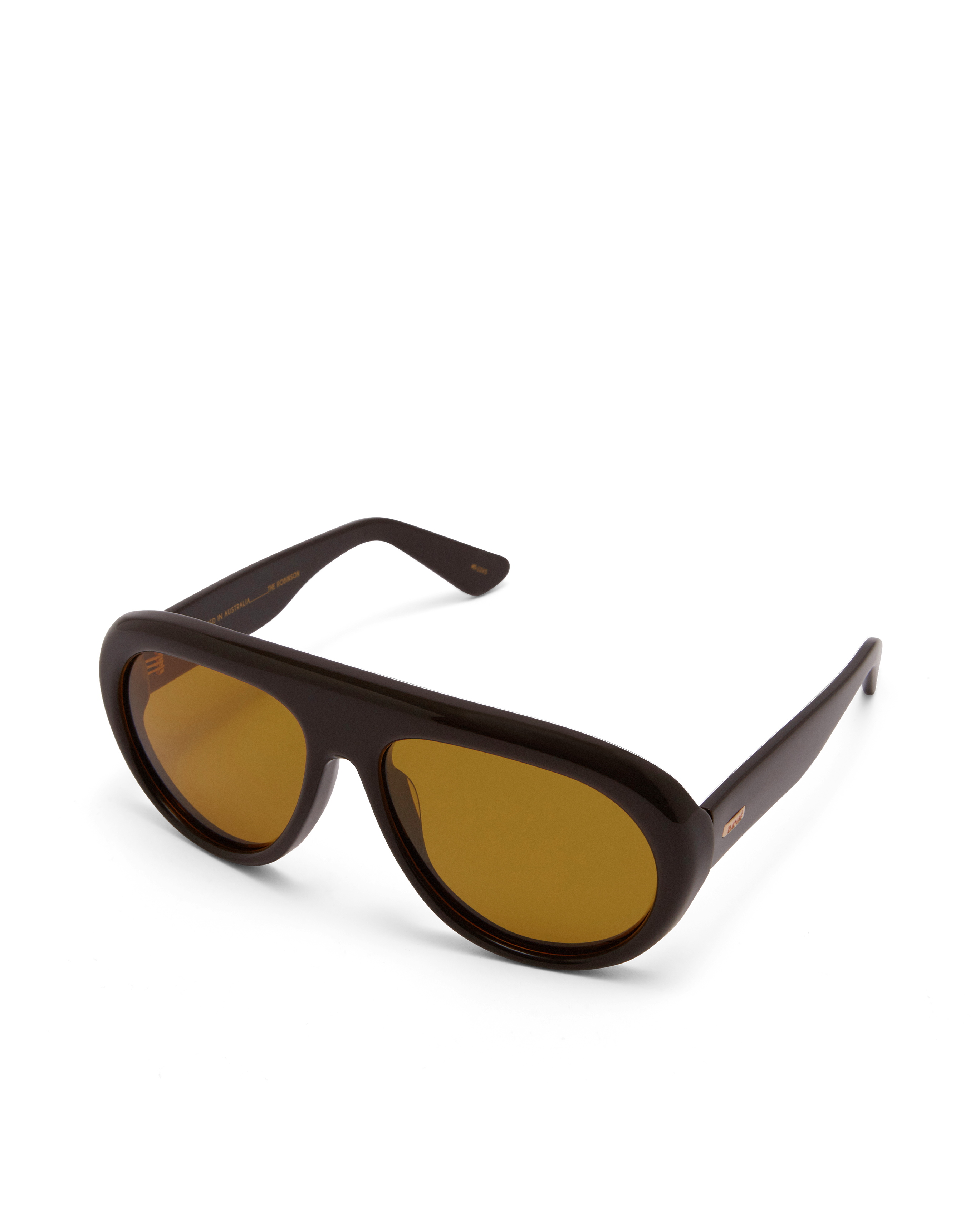 Oversized brown aviator sunglasses 
