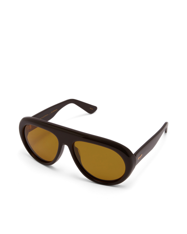 Oversized brown aviator sunglasses 