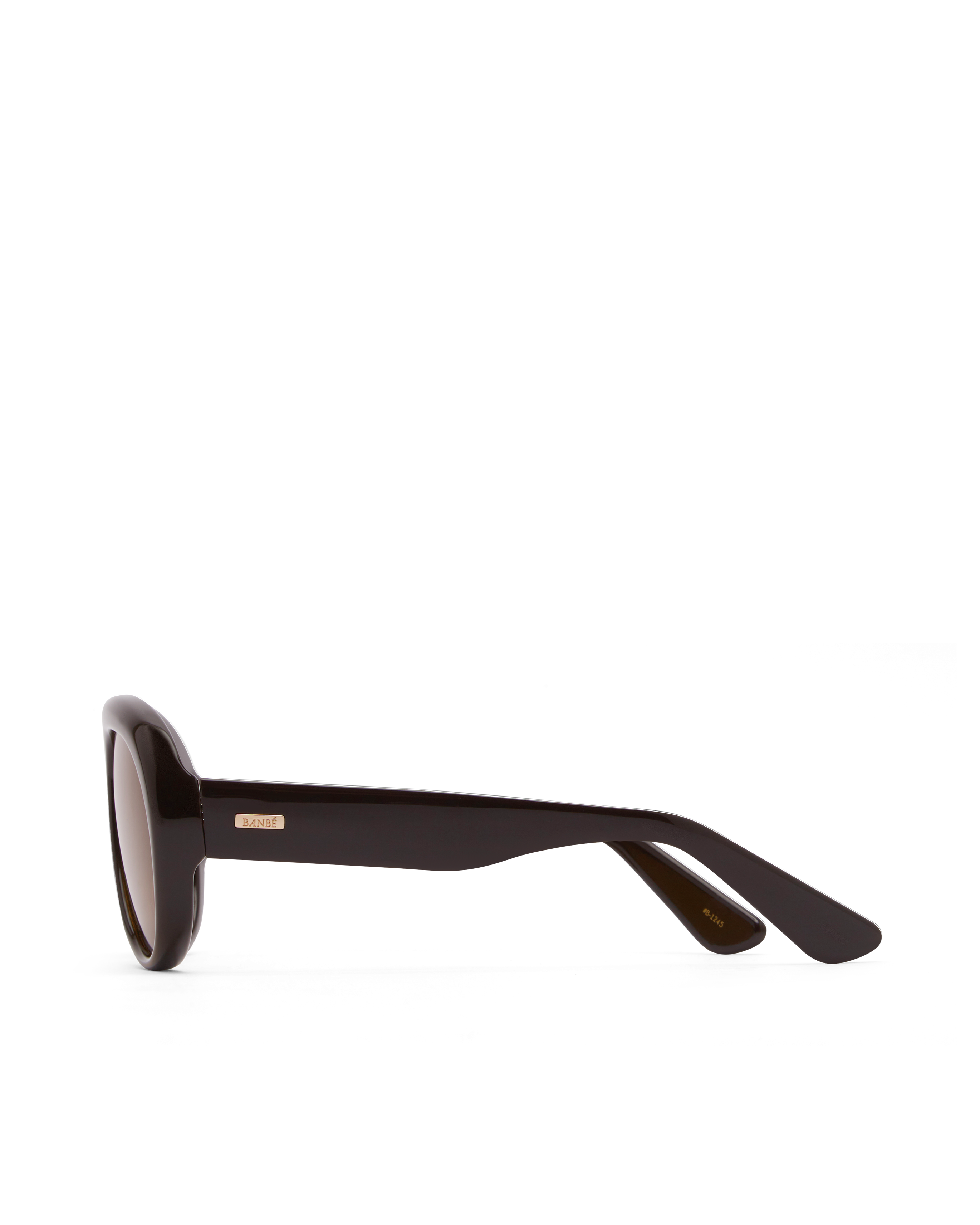 Oversized brown aviator sunglasses 