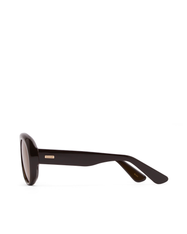 Oversized brown aviator sunglasses 