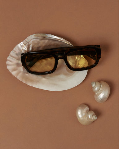 THE SUKI - DARK HAVANA TORT-YELLOW